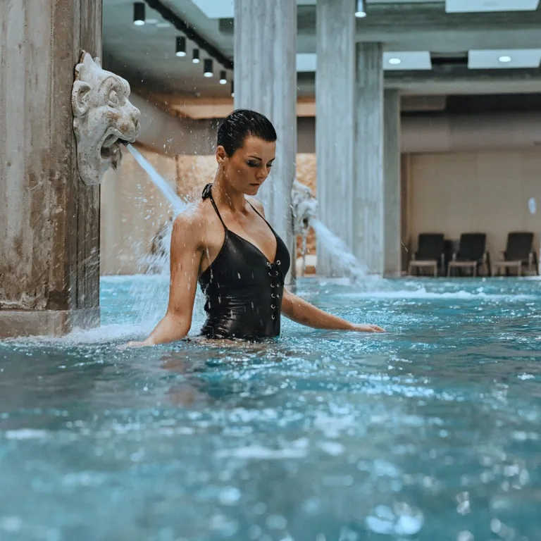 Indoor thermal pool and sauna area in Teplice