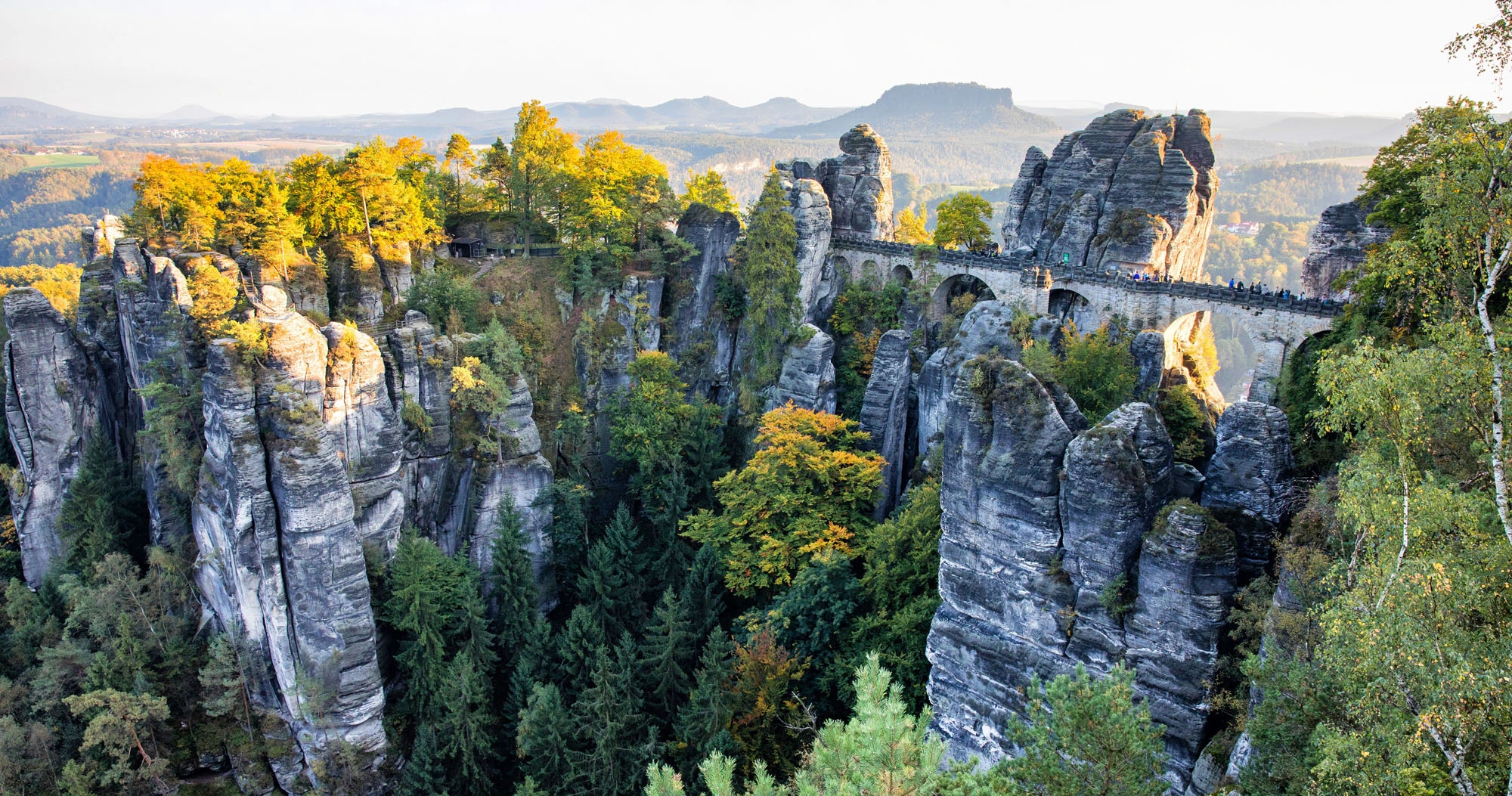 Bastei Bridge in Saxon Switzerland National Park