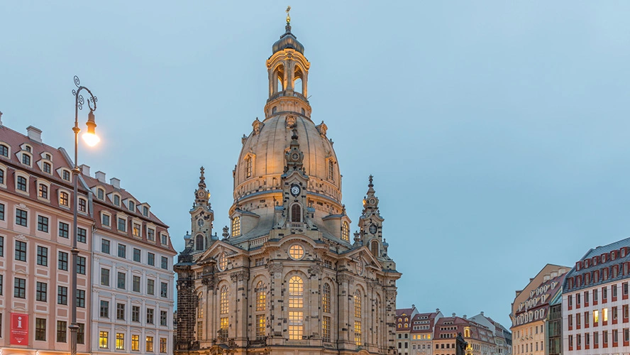 Dresden Frauenkirche and baroque skyline