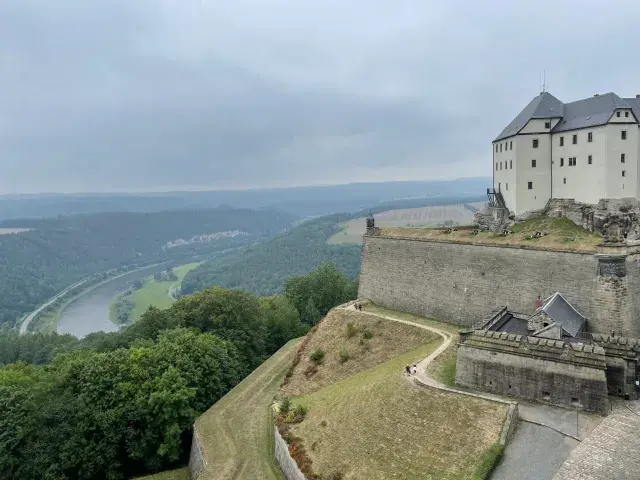Königstein Fortress above the Elbe Valley